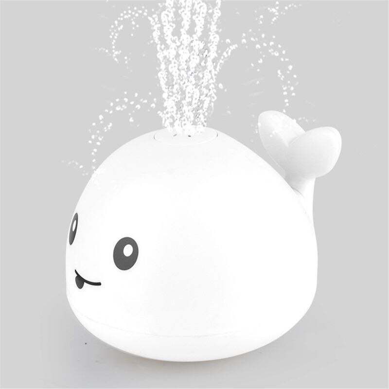 Baby Light Up Bad Speelgoed Walvis Water Sprinkler Zwembad Speelgoed Voor Peuters Zuigelingen: WHITE