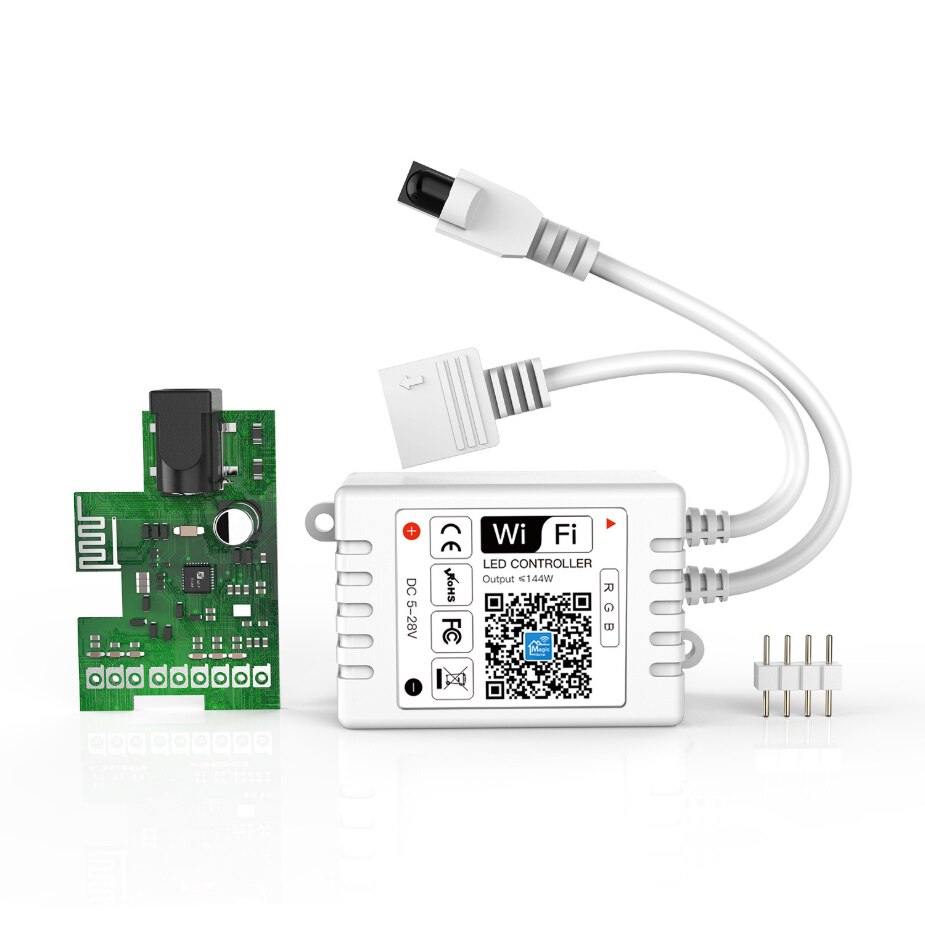 Rgb controller 4 pin wifi led strip controller smarta led lampor stöder alexa, google home, ifttt 5-24v för smd 5050/2835