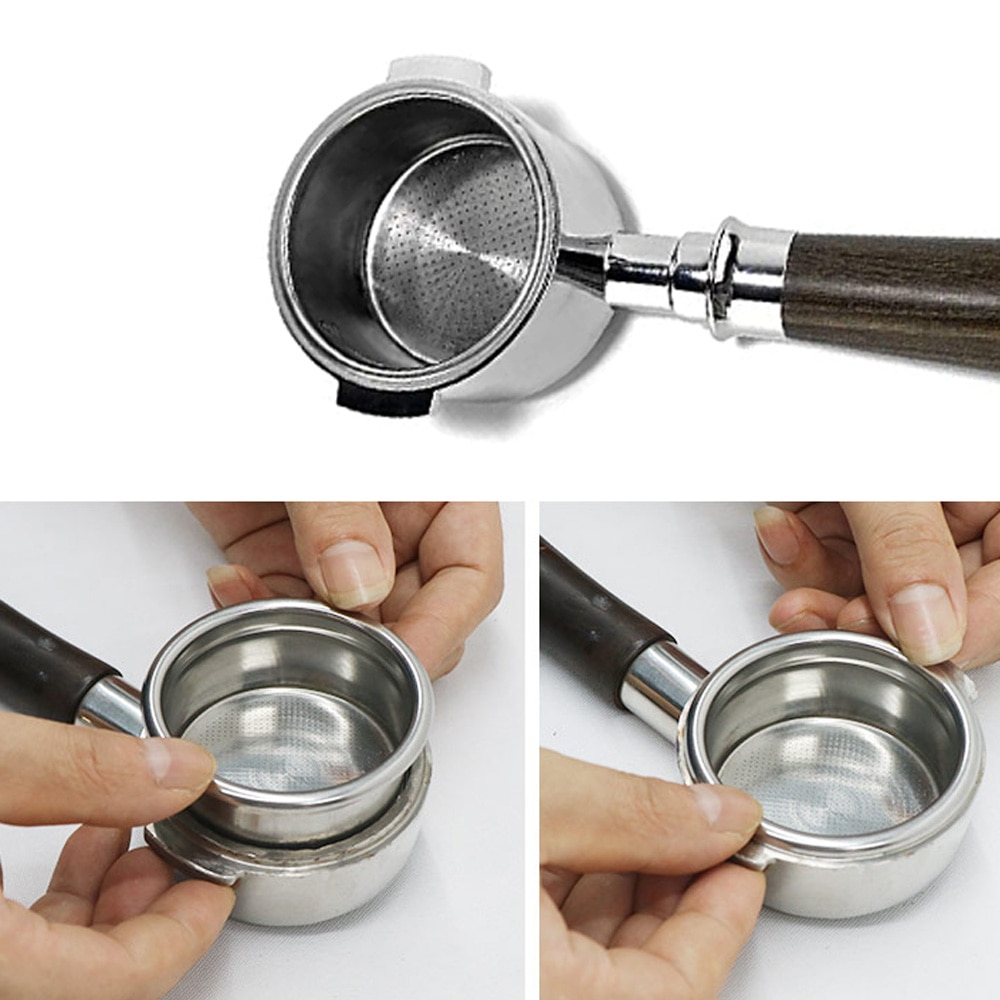 Filtered Basket 58mm Filterless Coffee Filter Basket Refillable Compatible Hand-Washed Coffee Machine Filter Cup Coffee Dripper