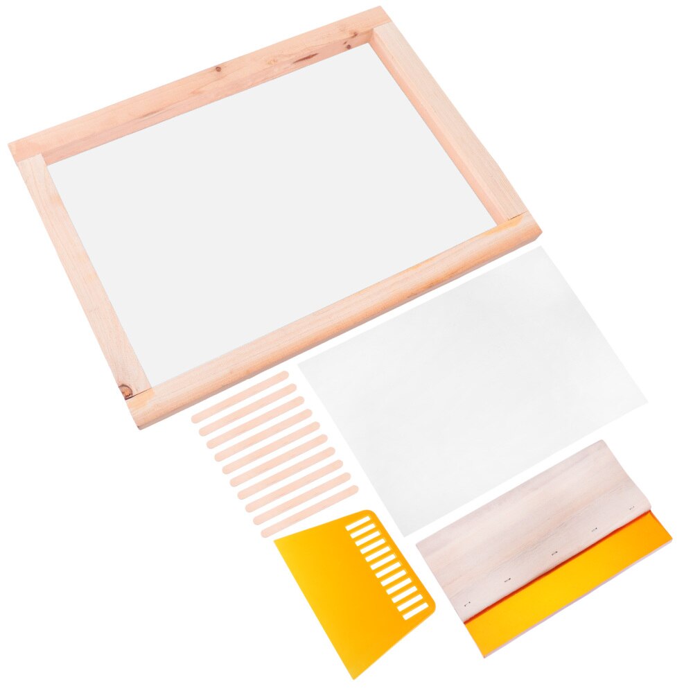 1 Set Zeefdruk Starter Kit Zeefdruk Frame Schraper Inkjet Film Tape