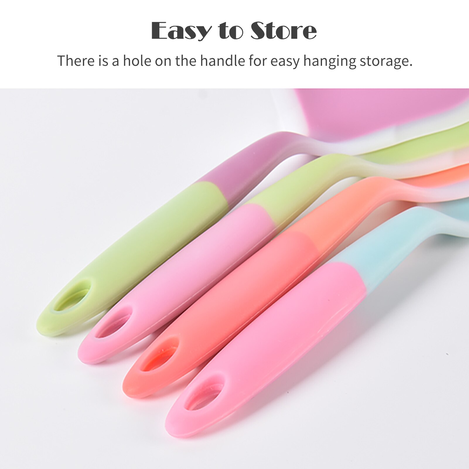 Silicone Spatula Food-Grade Safe Spatula Turner Nonstick Kitchen Utensils Spatula Versatile Tools for Cooking Baking Mixing