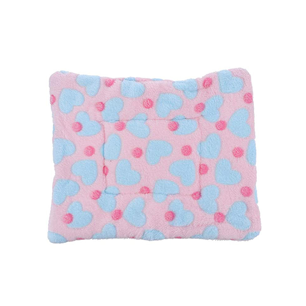 Soft Fleece Pet Mat Deken Klein Dier Cavia Hamster Bed Huis Winter Warm Eekhoorn Egel Konijn Chinchilla Mat Nest: Pink / L 34x28cm
