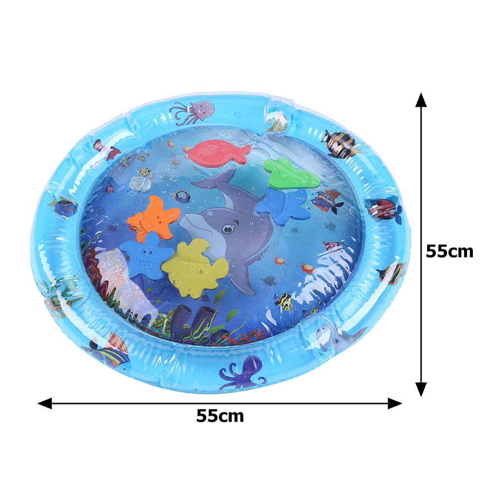 Alfombrilla inflable para bebé, tapete de hielo, cojín de seguridad para bebés, tapete de juego para el tiempo de barriga, esterilla de actividades para bebés: W