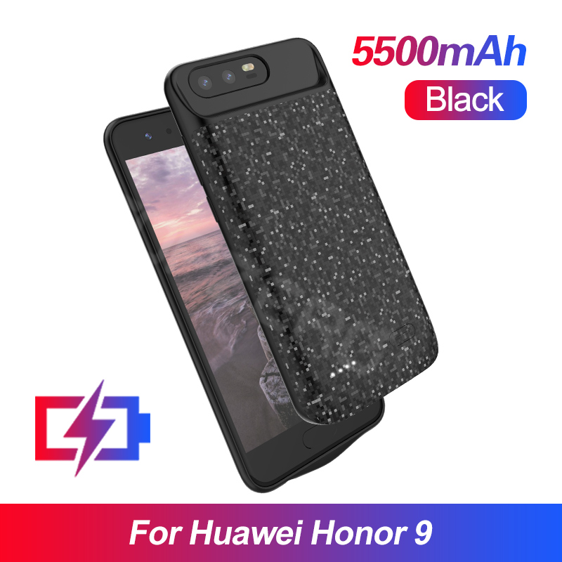 Funda de batería para cargador inalámbrico, funda trasera de 4700mAh para Huawei Mate 20 Pro Nova 3i 4e para Huawei Honor 8 8X 9X Pro 10: For Honor 9