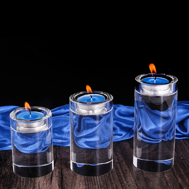 K9 luxury crystal candle holders candlelight dinner decorated glass candle holder Wedding candle stand cylinder candlestick