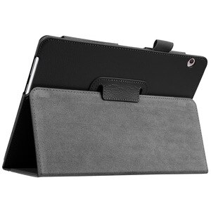 Dla Huawei MediaPad T3 10 przypadku PU skóra stań pokrywy dla Huawei T3 9.6 AGS-L09 AGS-L03 AGS-W09 Tablet Funda Capa: Black