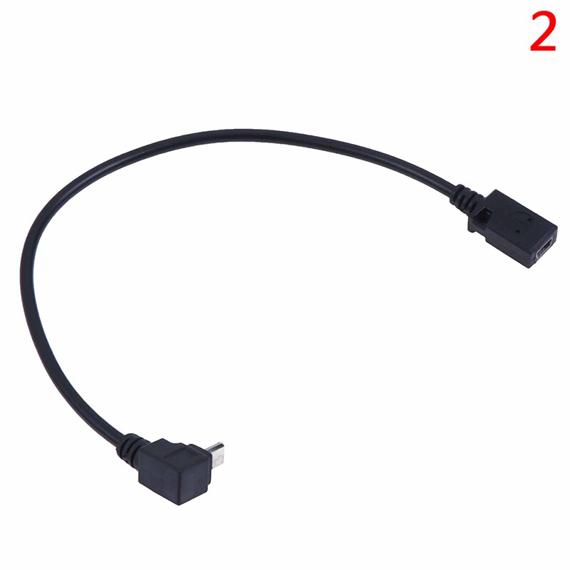 90 Degree Down& Up& Right Left Angled Micro USB 2.0 5Pin Male To Mini Usb Female Extension Connector Adapter Long Plug Connector: Down