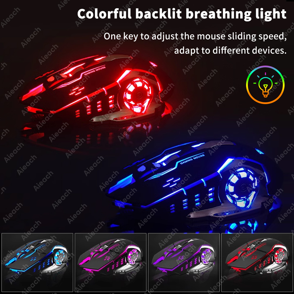 MDNG Ergonomic Gaming Mouse, 2.4G & Bluetooth 2000DPI Adjustable, Electroplating Backlit for iPad Pro/PC/Tablet (500mAh)