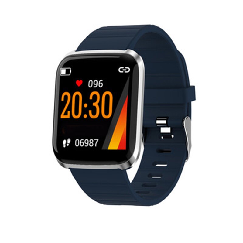 Smart Band Watch - Fitness Tracker Blood Pressure Heart Rate Monitor - Color LCD Touch Screen: Blue