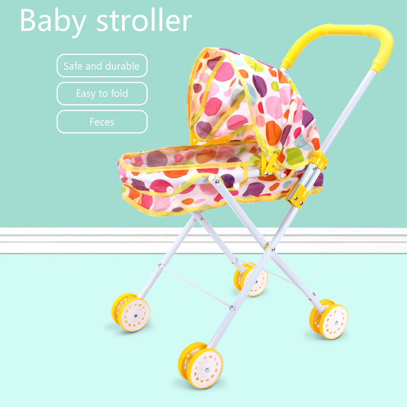 Kinderwagen Baby Carriage Hardcore Trolley Speelgoed voor Simulatie Pop Accessoire Meisjes Speelhuis Speelgoed