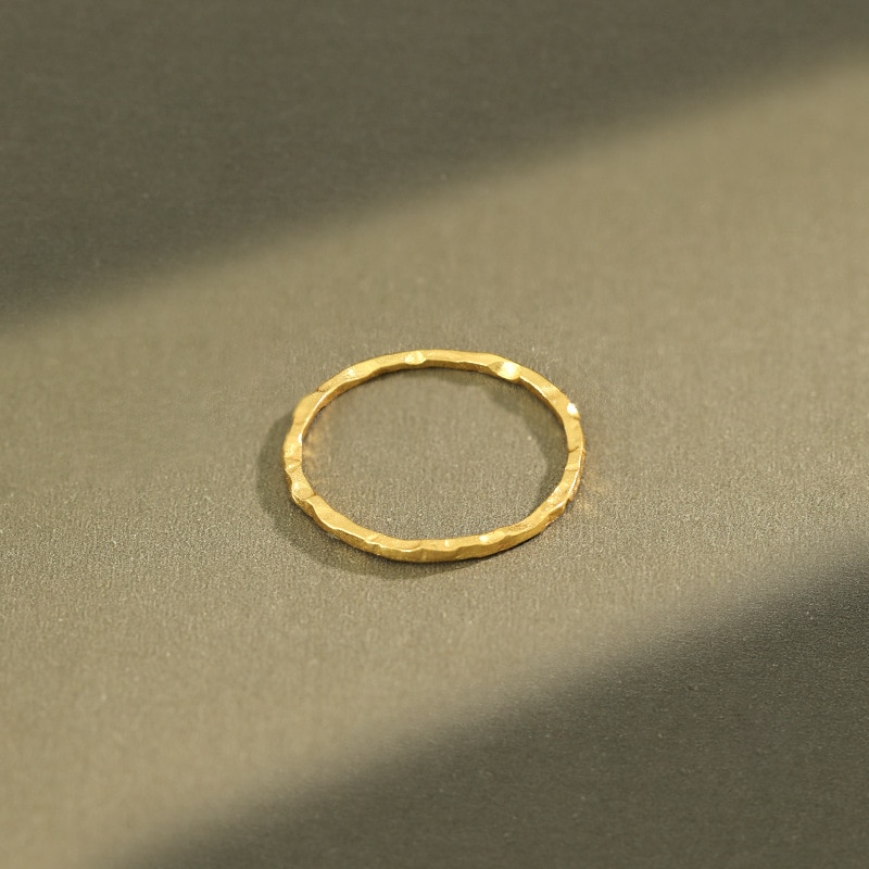 1.2mm 100% 925 Sterling Silver Irregualr pierścienie powierzchniowe dla kobiet biżuterii, moda złoty kolor damski pierścionek palec akcesoria