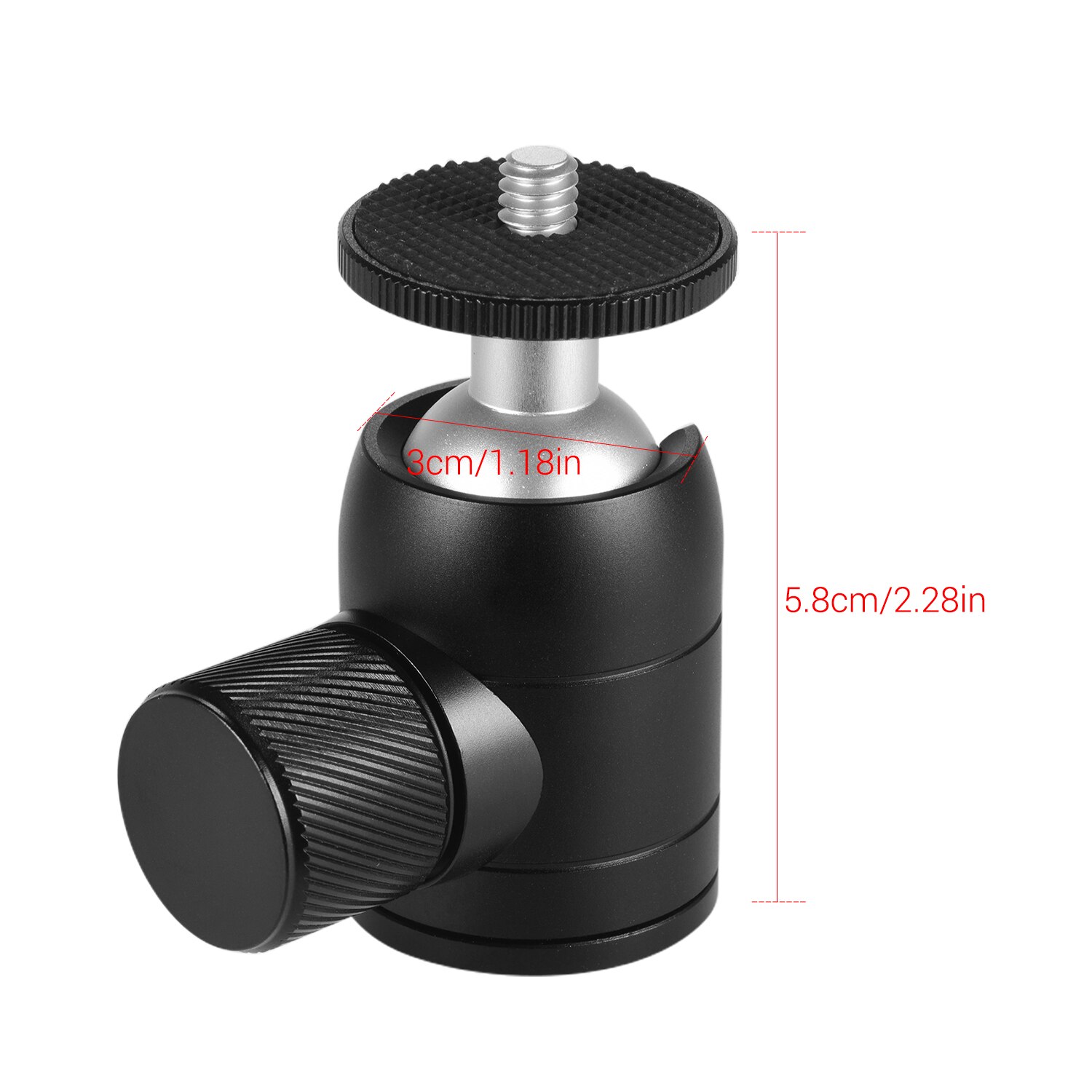 Andoer Mini Ball Head 360 Graden Swivel Voor Camera Statief Balhoofd Voor Dslr Camera Statief Selfie Stok Monopod