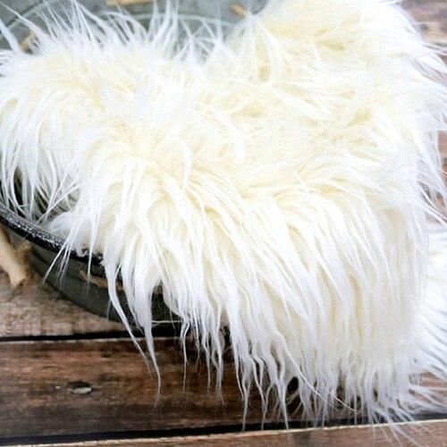 50 x 60cm Faux Fur Photography Photo Prop Baby Newborn Blanket Background Backdrop Rug Photography Prop Basket Stuffer Filler