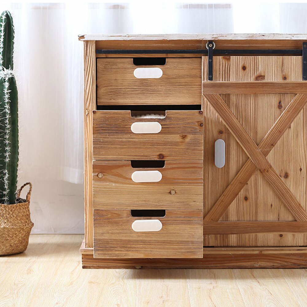 1 Set 2 Pcs Self-stick Window Door Handles Cabinet Handles (Light Grey)