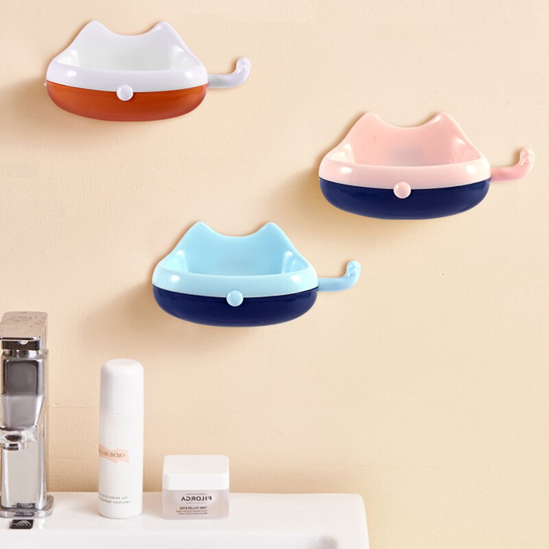 Kawaii – boîte murale de rangement pour porte-savon, porte-éponge, fait à la main, accessoires de salle de bains