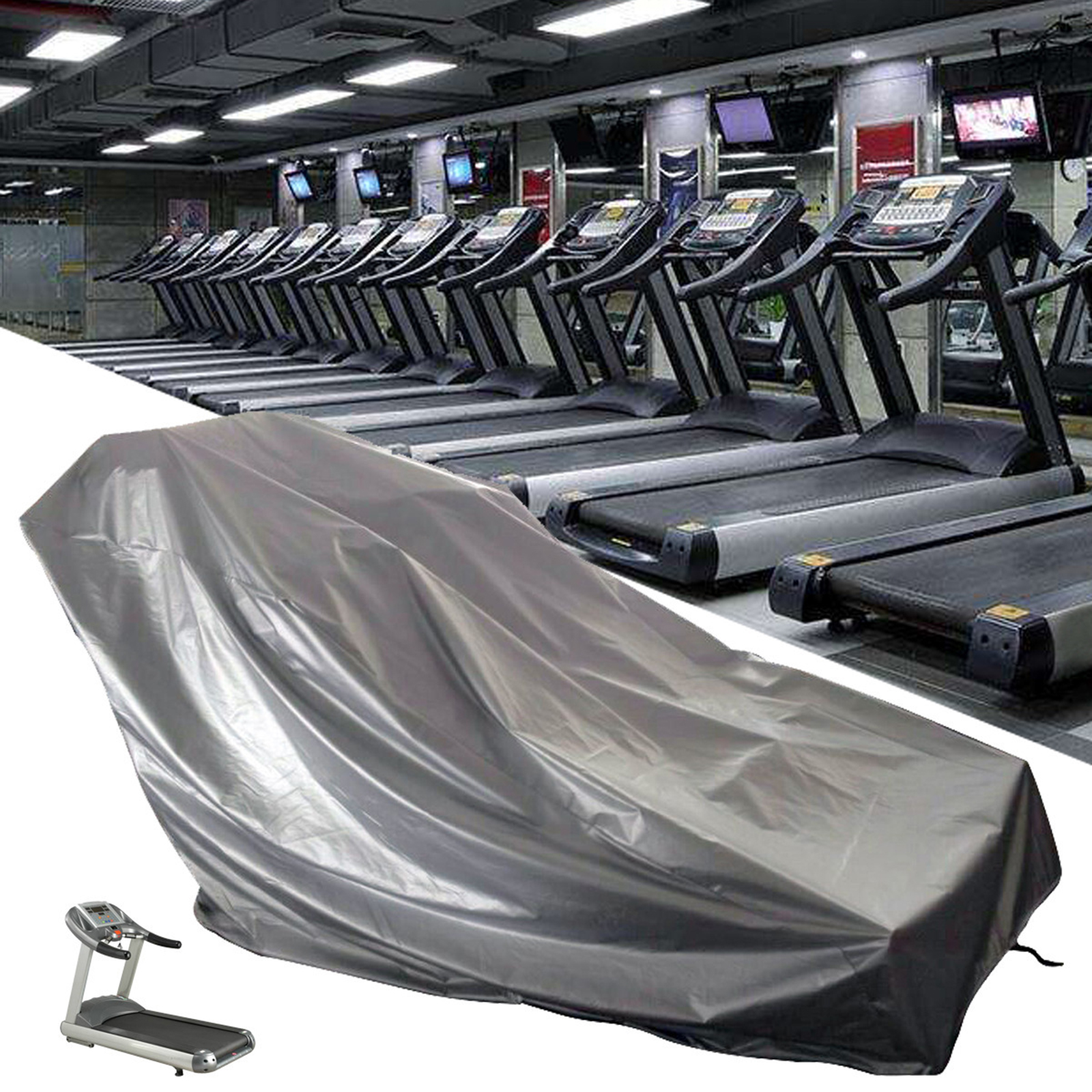 Treadmill Cover Multipurpose Waterproof Exercise Bike UV Proof Protective Exercise Bike Cover for Outdoor Gym Home: 420D Oxford Cloth