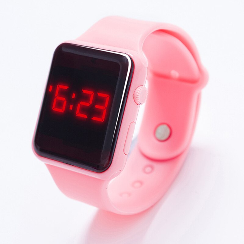 Sporthorloge diverse kleuren optioneel digitaal display led elektronisch horloge rubberen band vrijetijdsgedeelte