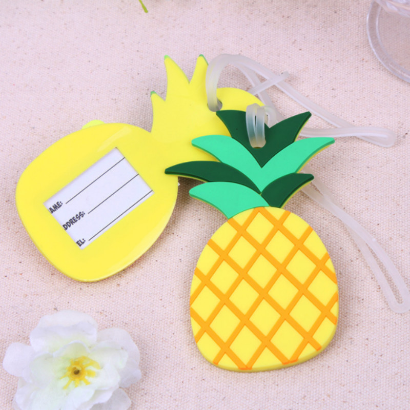 Siliconen Gel Ananas Bagagelabel Koffer Id Adres Holder Bagage Boarding Tags Identifier Reizen Accessoires