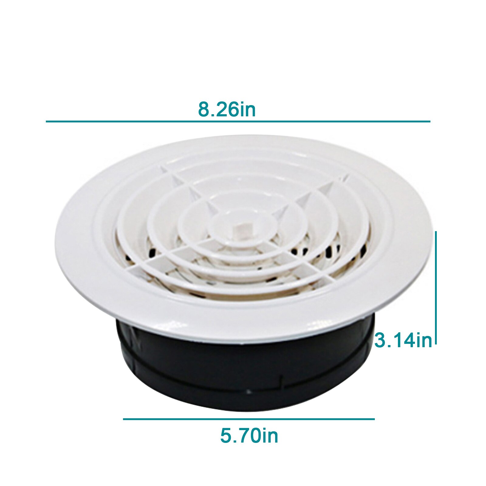 75/100/125/150mm Home Air Vent Round Air Vent Louver Grille Cover Outlet Adjustable Exhaust Vent Ducting Ventilation Grilles: 150