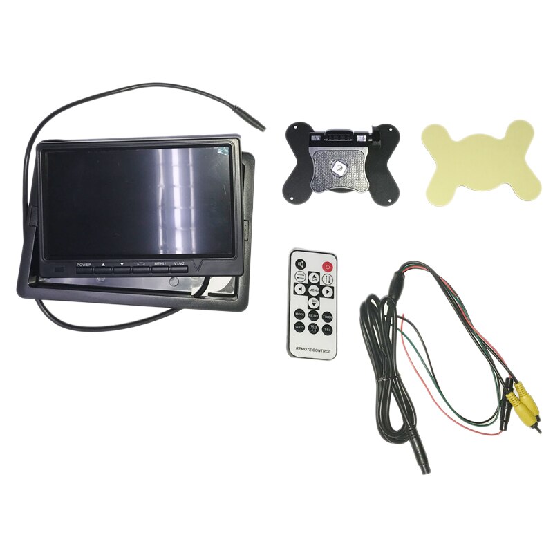 7 inch tft lcd-monitor hd-kleuren auto-achteruitkijkmonitor 2- kanaals video-ingang auto-onderdelen
