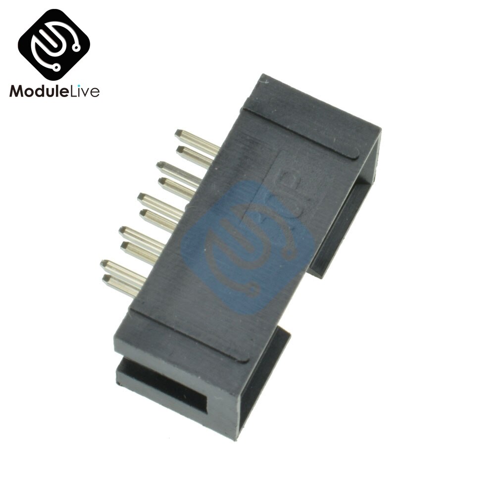 10PCS 2.54mm 2x5 Pin 10 Pin Straight Male Shrouded header IDC Socket 2.54 MM