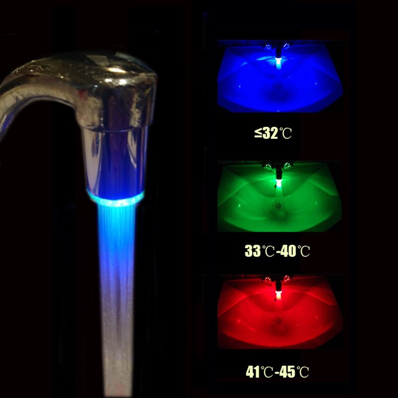 Temperatuurregeling Led Kraan Licht Temperatuur Sensor Intelligente Led Water Tap Kleur Water Kranen Nozzle