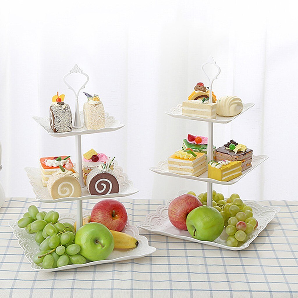 3-Tier Cupcake Stand Cake Dessert Display Plate Wedding Evening Party Tower Plate Stand de gâteau Stand