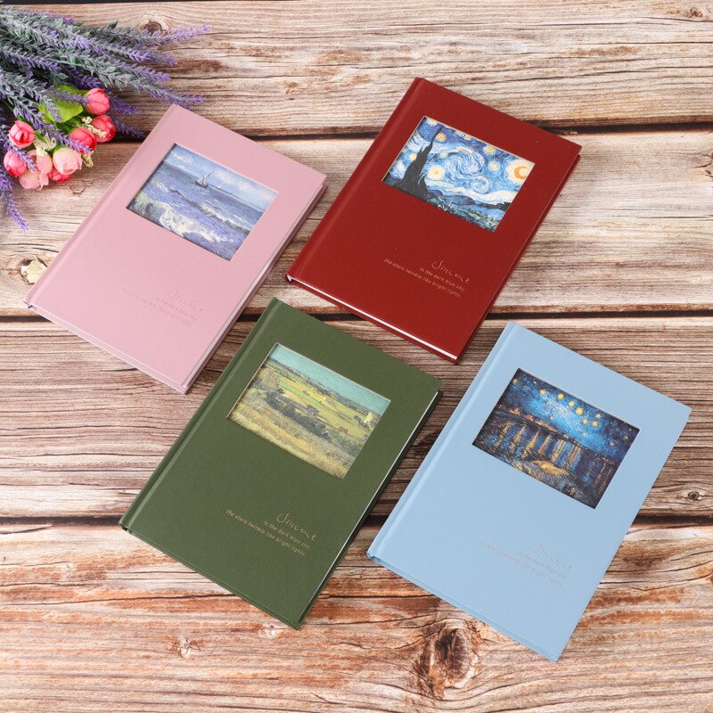 Olieverf Bronzing Hollow Hardcover Creatieve Retro Handbook Student Notebooks Notepad Dagboek Schoolbenodigdheden