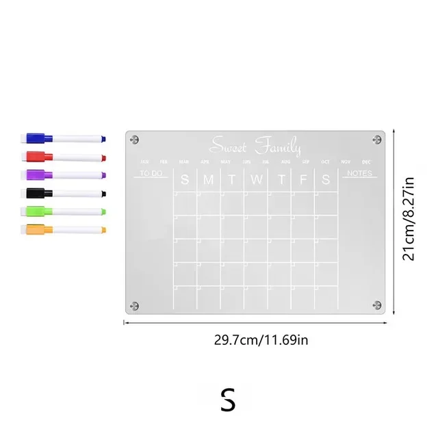 Kühlschrankmagnet, Kalender, Magnettafel, Wochenplaner, wiederverwendbare, trocken abwischbare Tafel, Zeitplan, transparente Kühlschrank-Nachrichten-Menü-Spielereien: verrotten