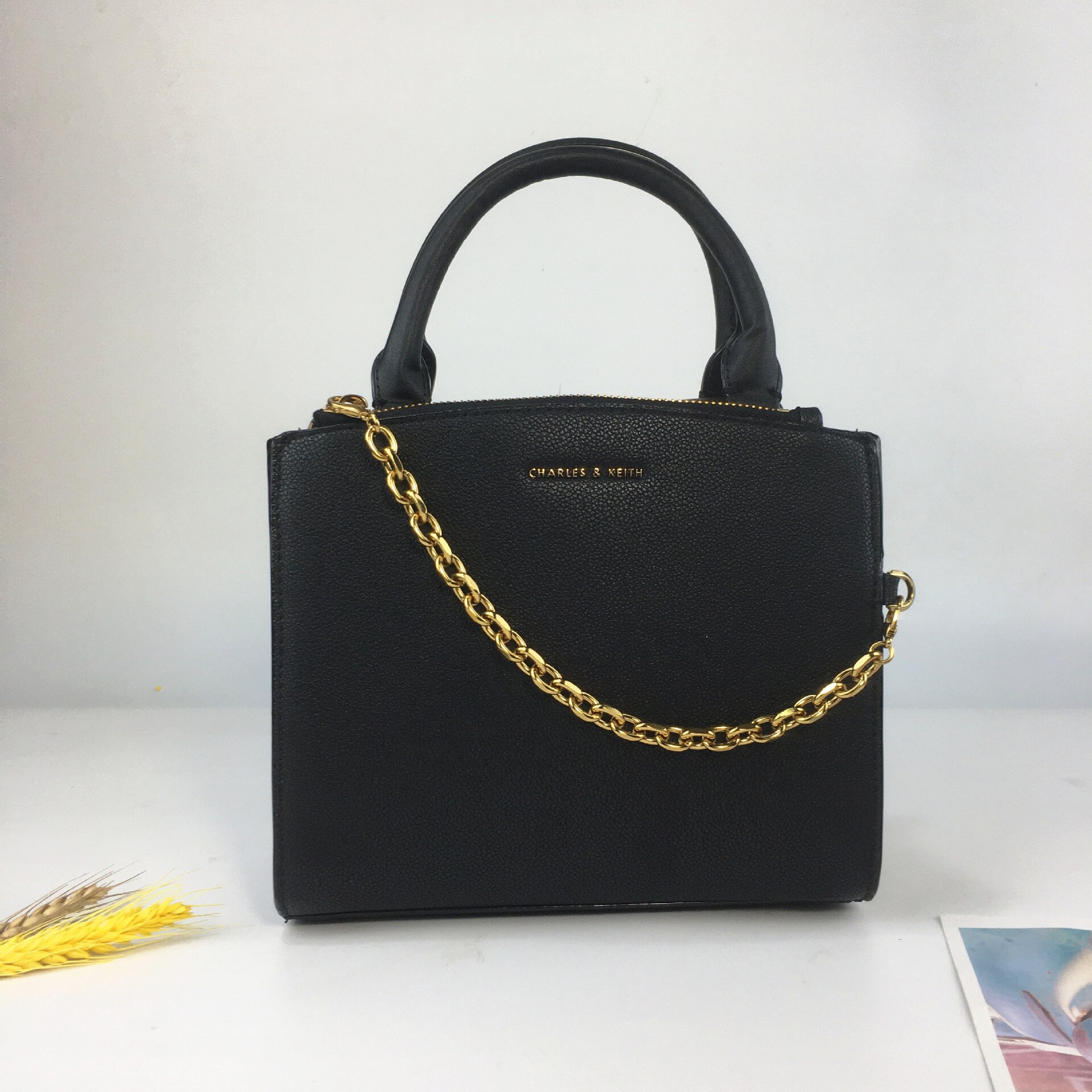 Novo mini asa corrente mensageiro saco 2020: Black Litchi