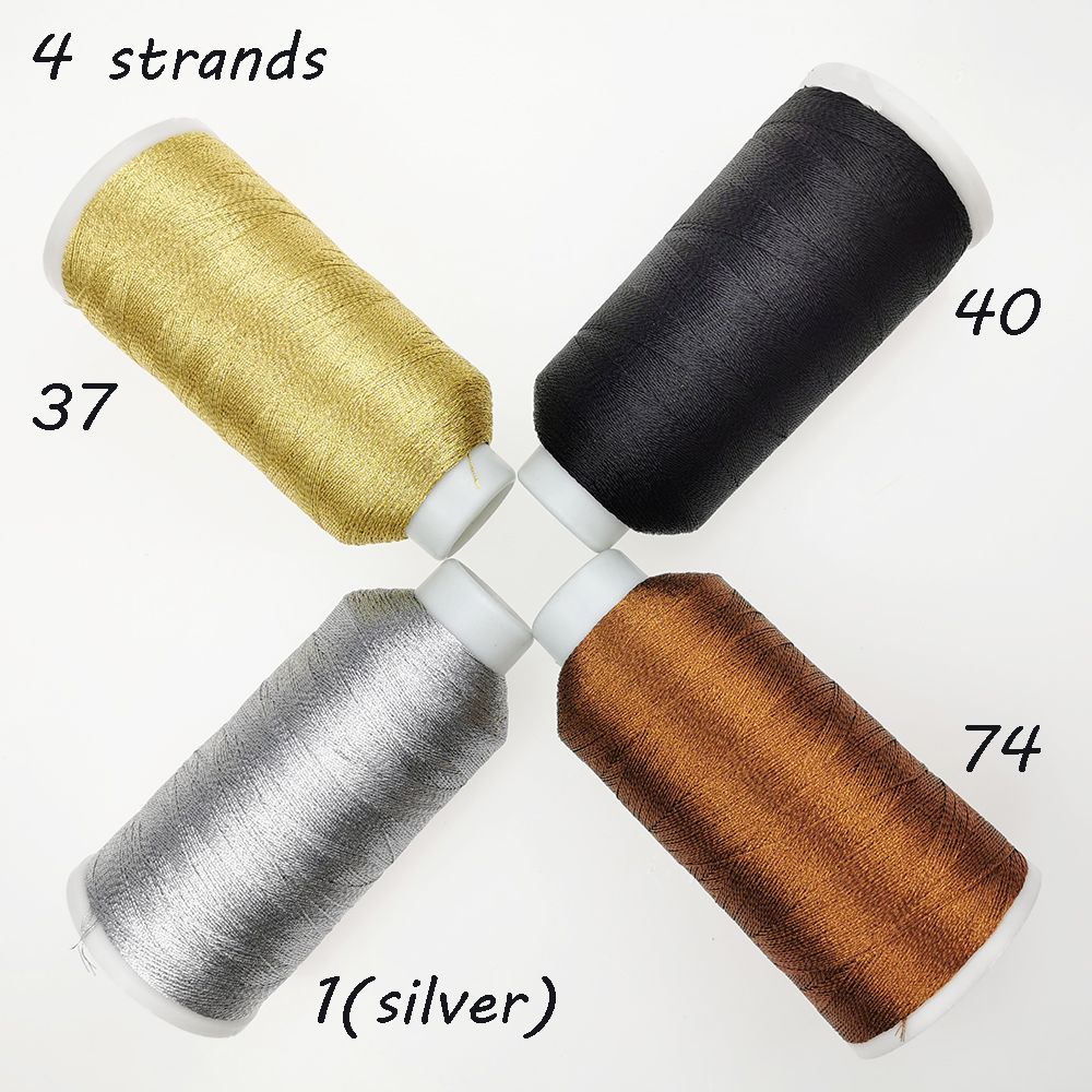 Sanbest – fil à tisser métallique 4 brins, fil de tissage de , fait à la main, Bracelet, point de couture, tatouage,