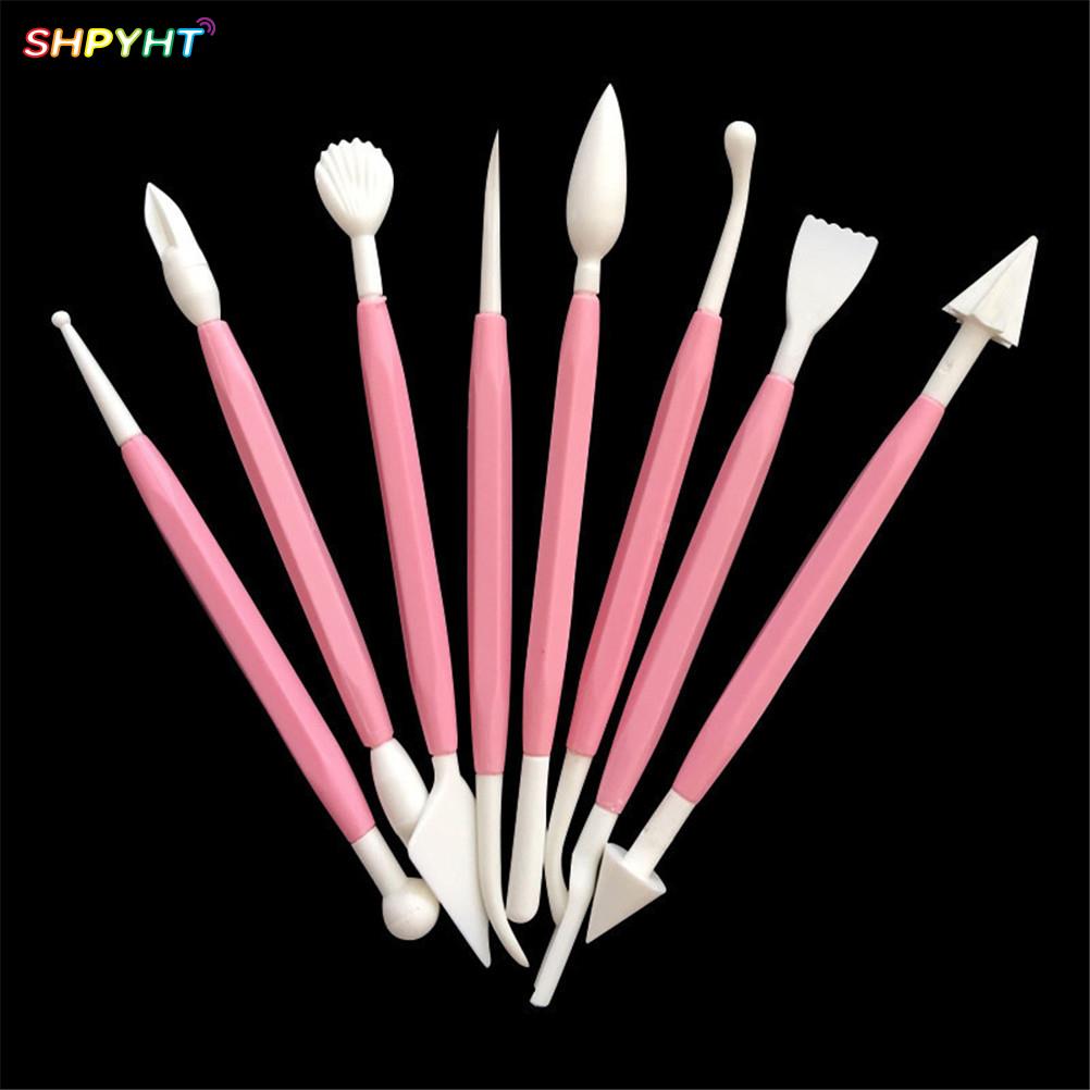 8 Stks/set Plastic Klei Beeldhouwen Set Polyform Sculpey Gereedschap Set Voor Vormgeven Klei Playdough Gereedschap Polymeer Klei Gereedschap