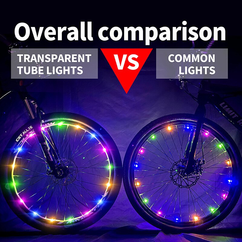Motorrad Fahrrad Licht Außen Schnur Licht 2M/20LED Radfahren Fahrrad Fahrrad Räder gesprochen Licht Lampe Schnur Lichter draussen