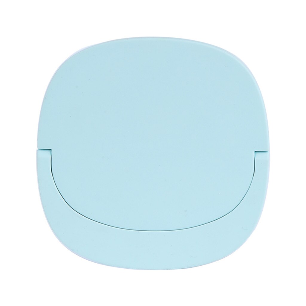 LED Lighted Travel Makeup Mirror Foldable Compact Handheld Illuminated Mirror Bathroom Mirror Operated Stand for Tabletop Travel: green