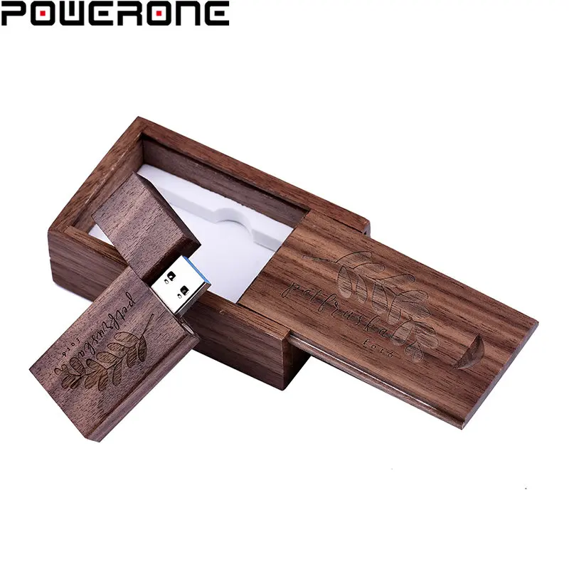 1 Uds. Unidades Flash USB con logotipo personalizado gratis, unidad colgante de bloque de madera de 64GB, unidad de bolígrafo de de boda de 32GB, memoria USB 2,0 de 16GB, 8GB, 4GB