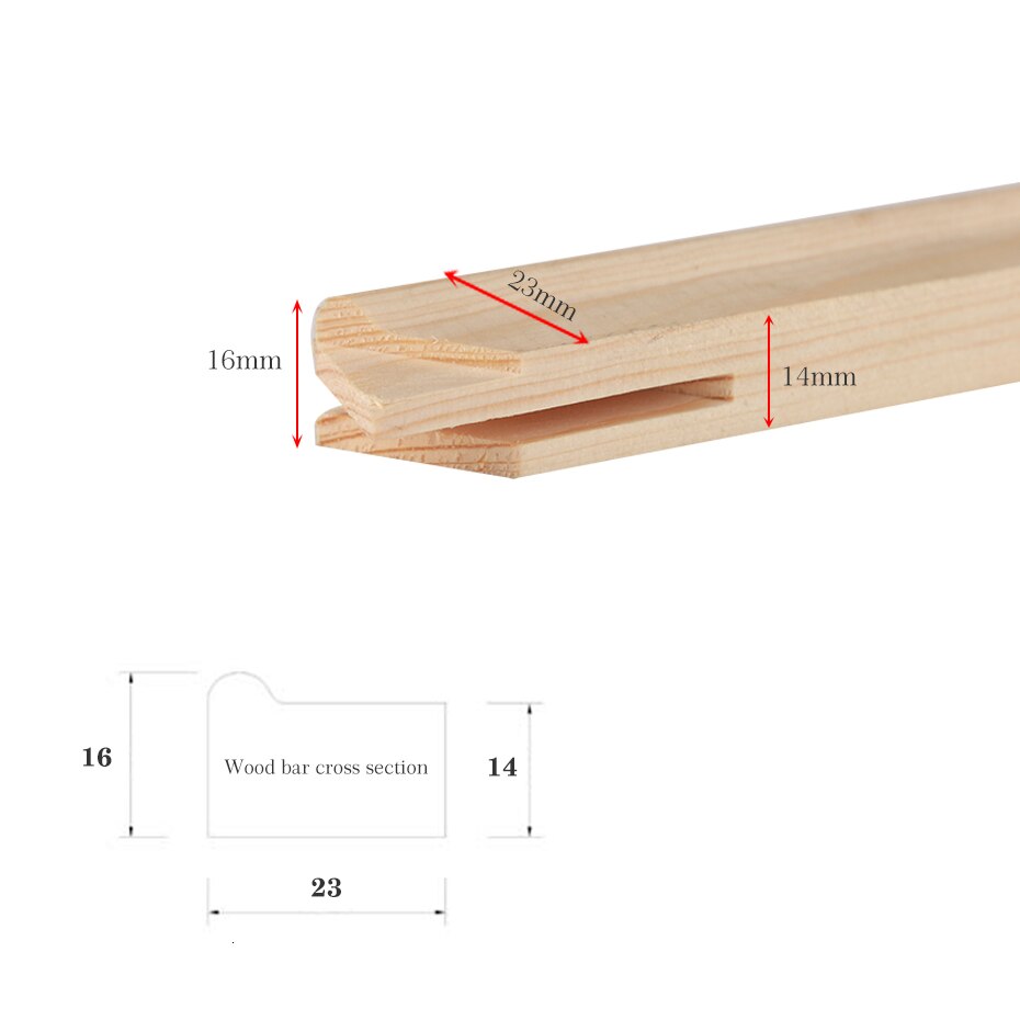Sturdy DIY Solid Nature Pine Wood Frame With Accessories for Canvas Diamond Oil Painting Inner custom Frames Stretched