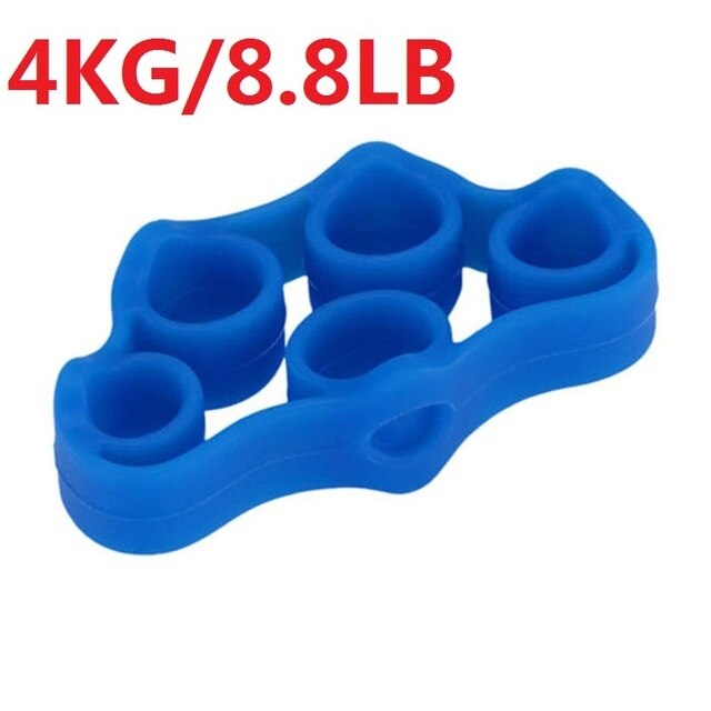 Pince à main en Silicone pour les doigts, entraîneur de force, bande de résistance pour les poignets, outil de Fitness: Blue