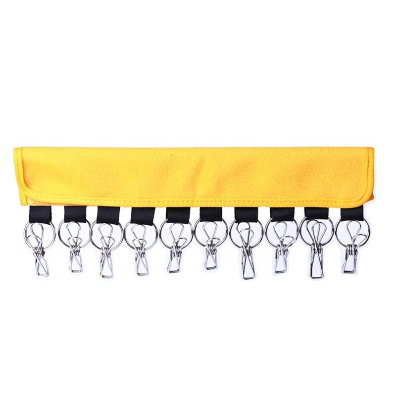 Portable cloth hanger hanger paste hat clip hat hanger hat storage hanger 10 baseball cap storage box: Yellow