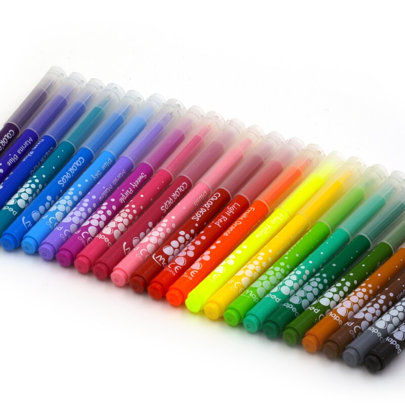 Maped Stationery set watercolor pen washable non-toxic children's painting brush 12/18/24/36 color pen