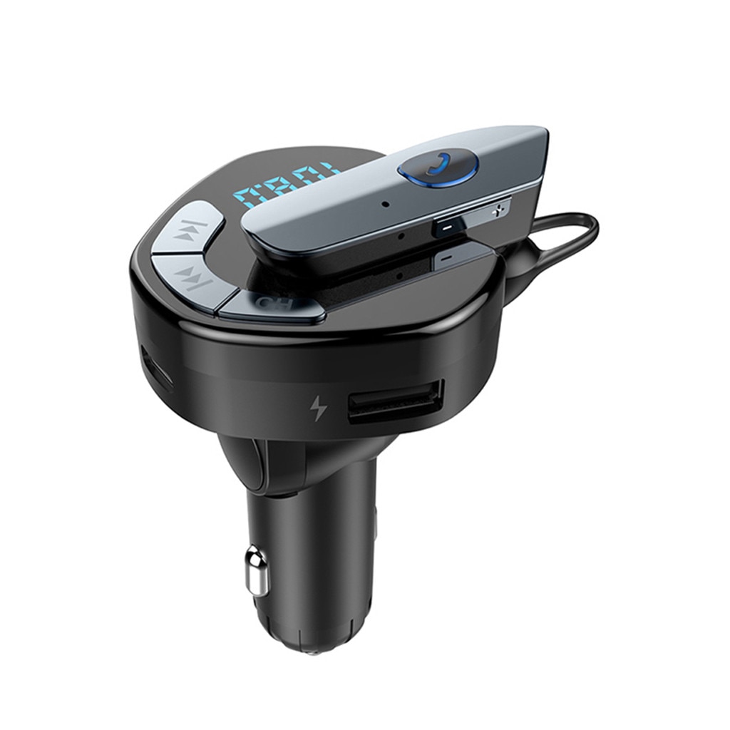 Auto Fm-zender Bluetooth Speler Met Bluetooth Headset Auto Bluetooth Auto Charger Tf Card Usb Lader