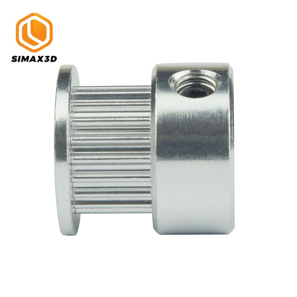 SIMAX3D GT2 Timing Katrol Tand Boring 5Mm 6.35Mm Tanden Timing Gear Alumium 1/2 Stuks Riem Breedte 6Mm voor Ender 3 Pro 3D Printer Deel