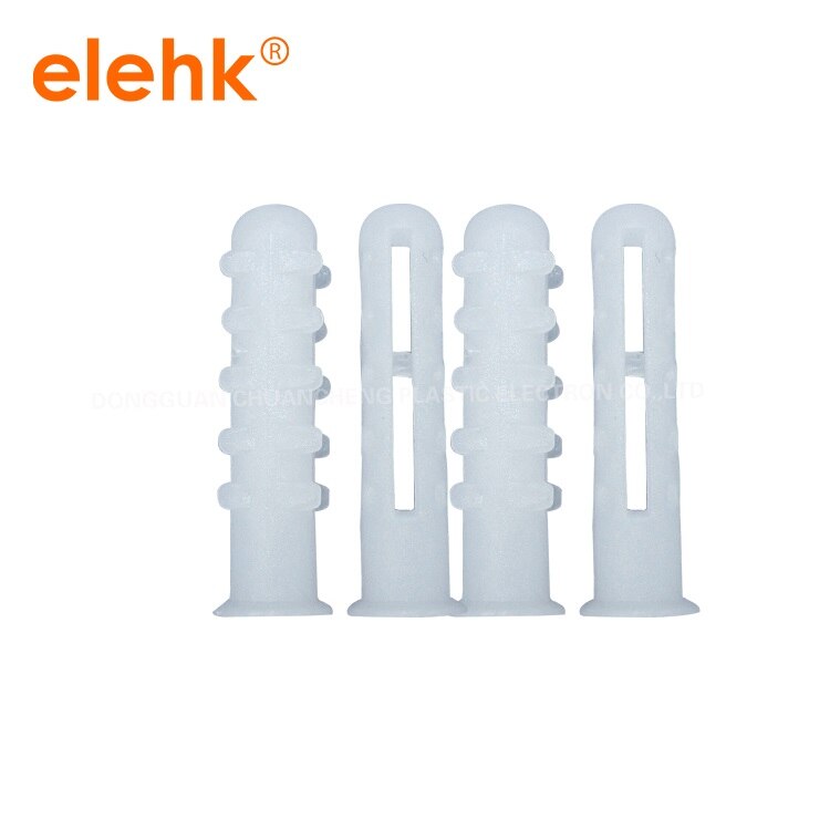 6 x 30 mm hvit/grå plast veggplugger hullbor 30mm pe materiale