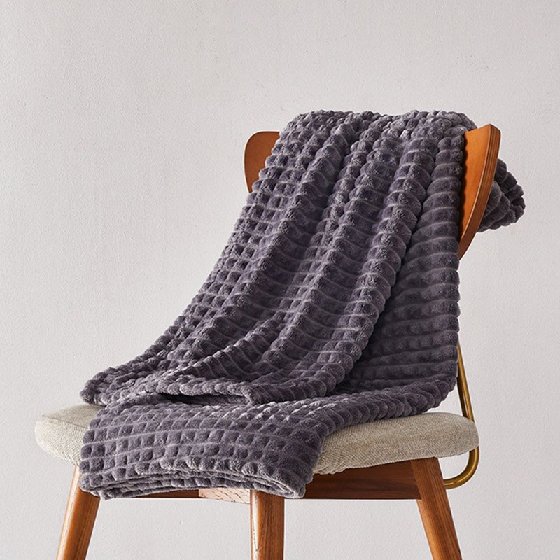 A/B Side Lente Zoete Plaid Deken Licht Dunne Mechanische Wassen Zachte Eenpersoonsbed Dekens Spreien Voor Sofa Reizen beddengoed Cover: Dark Grey / 180X200cm