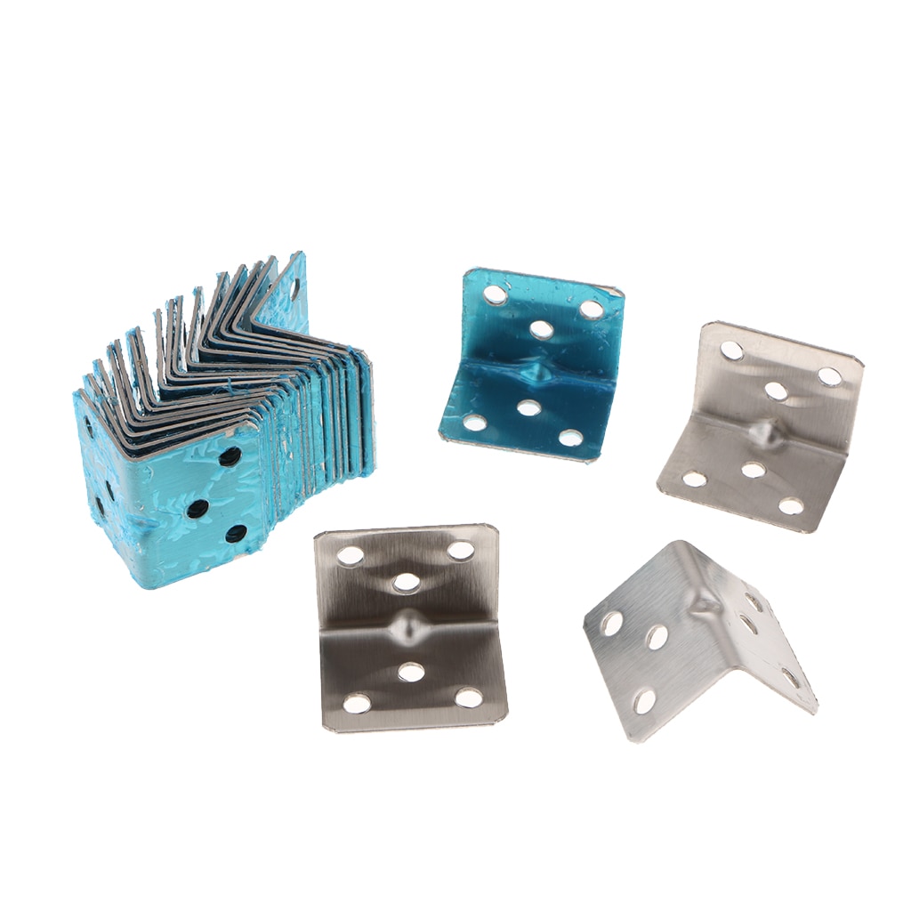 Stainless Steel Shelf Support Corner Brace Angle Bracket Code 20pcs