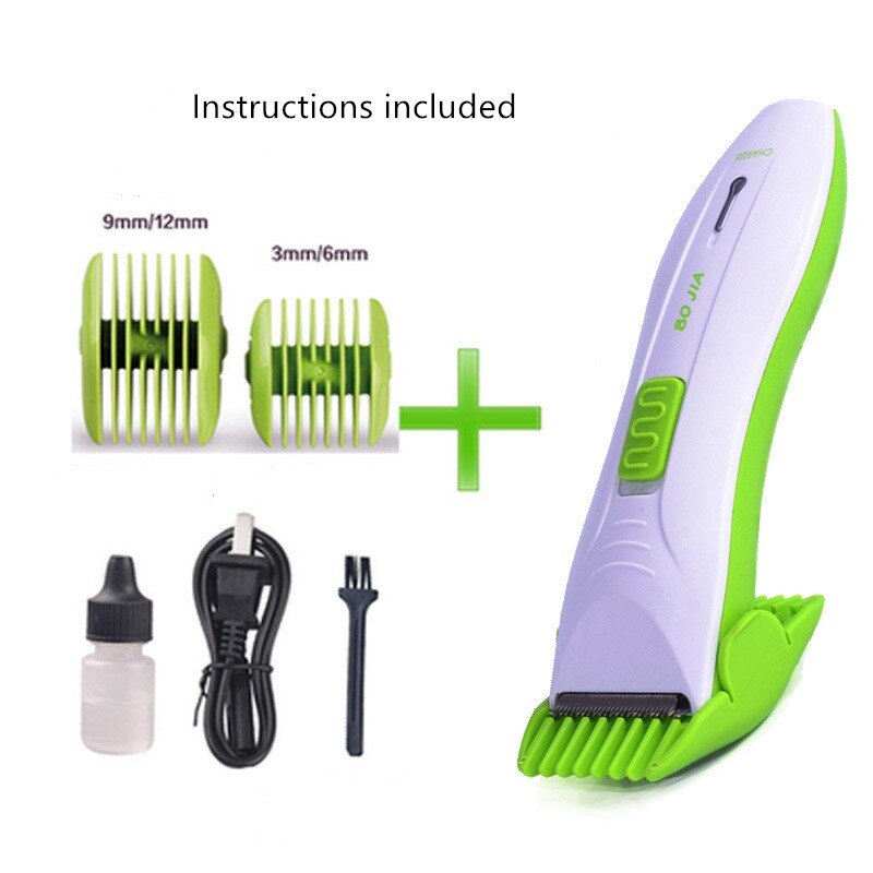 Bebê cortador de cabelo elétrico clipper verde flexível baixo ruído forte potência à prova dwaterproof água aparador de cabelo abs macio: 688