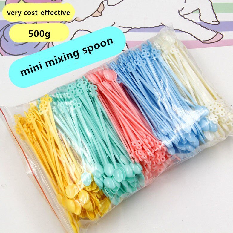 500g Mixing Spoon Clear/Fluffy Slime Box Popular Kids Food Play Toys For Children Charms Clay DIY Kit Accessories: Default Title
