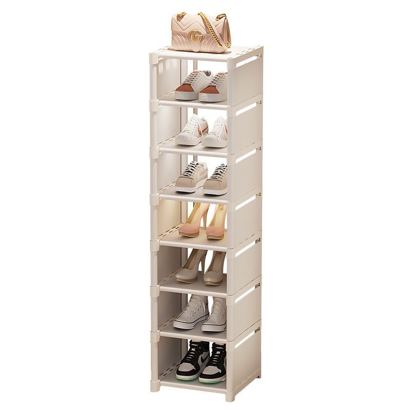 Mehrere Schichten, Schuh-Organizer, Verwendung ein der Tür, Schuhregal-Organizer, Vliesstoff-Gestell, stapelbares Regal, verstellbar, platzsparend