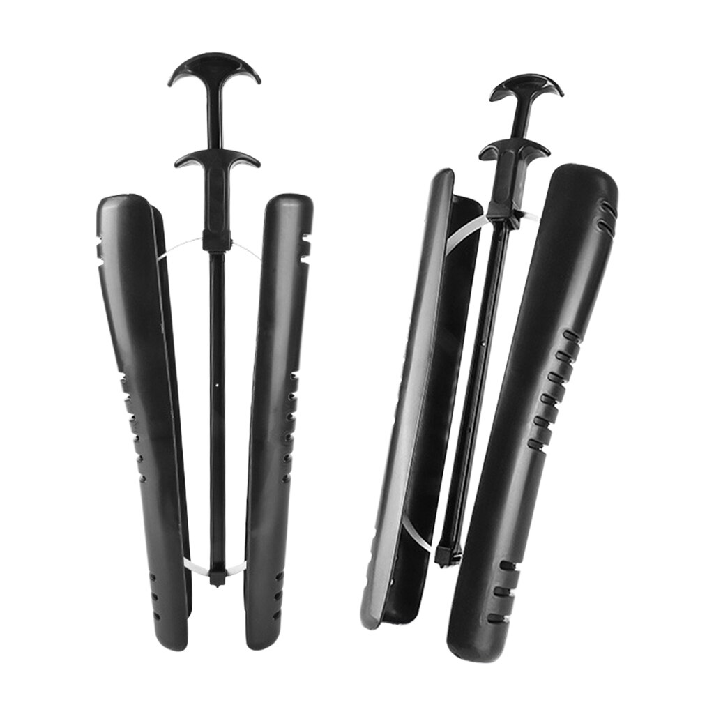 1 Pair Automatic Boot Tree Plastic Black 15.7" Long Knee Boot Shapers Shoe Stretcher Supporter Stand