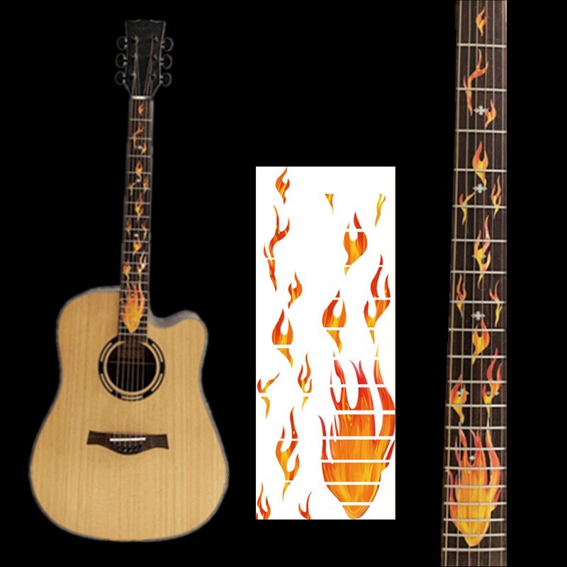 Autocollant incrusté de manche de guitare, décalcomanies de manche, tête de guitare, basse, Ukulele, fin, accessoires,: 9