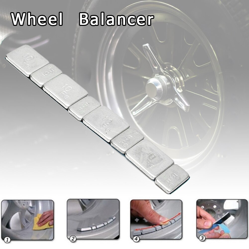 10pcs Universal Wheel Balance Weight Car Tire Adhesive Tire Balance Block Wheel Iron Tyre Balancer for Cars RC Boat Motorcycle